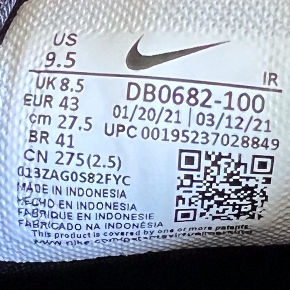 Nike Air Max Plus Black Persian Violet White Men's Shoe Size 9.5 #205 - Picture 10 of 11